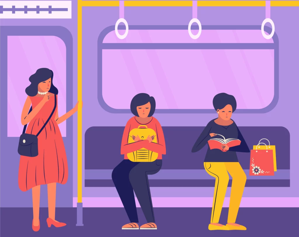 Penumpang KRL gerbong khusus perempuan