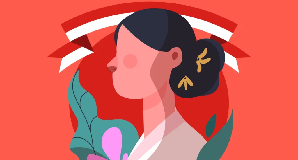 Ilustrasi Kartini sebagai perempuan Jawa progresif
