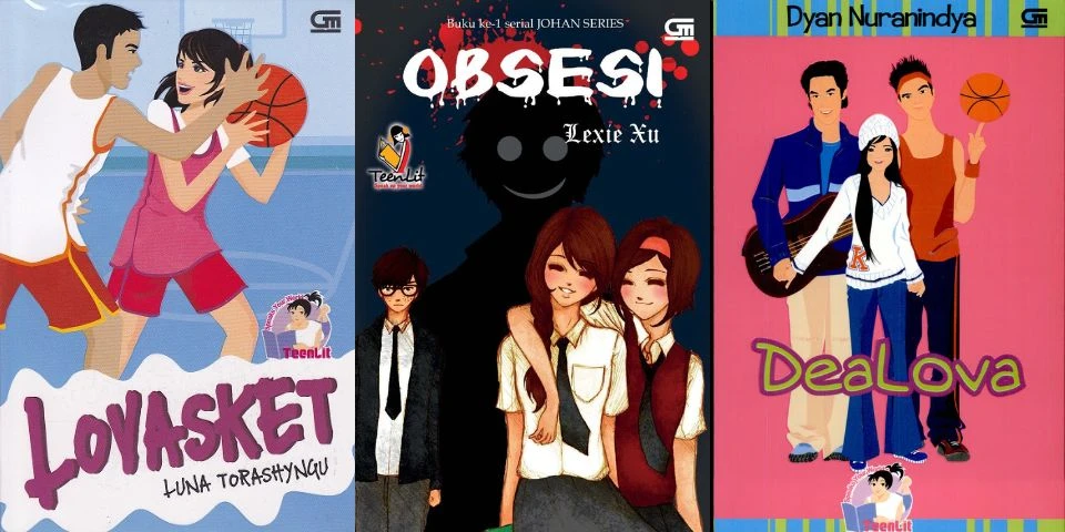Novel teenlit 'Lovasket', 'Obsesi', 'Dealova' (sumber foto: Gramedia.com, Google Books)