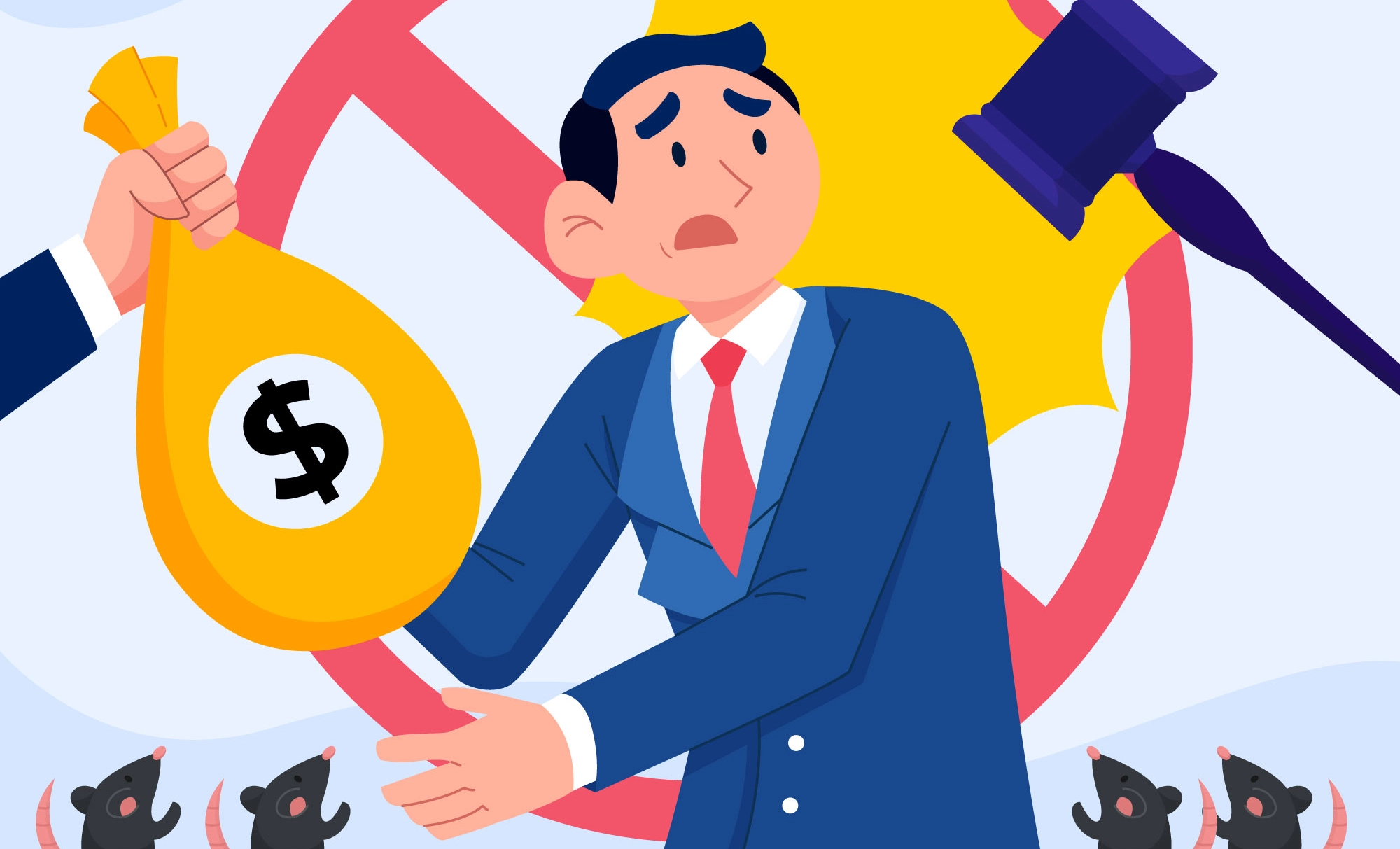 Ilustrasi korupsi dan KPK