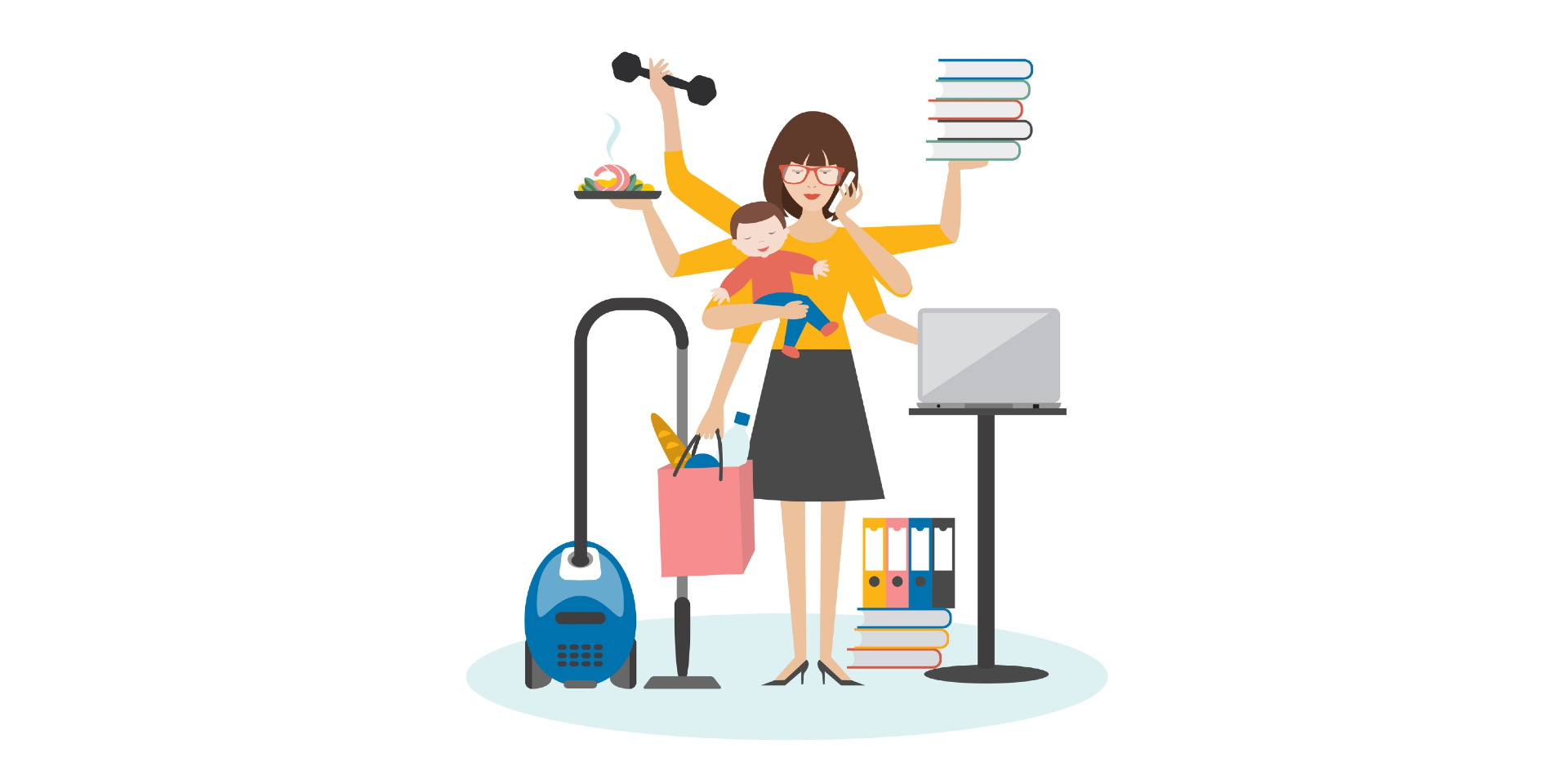 Ilustrasi superwoman