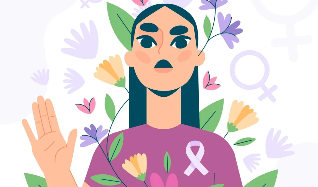 Ilustrasi perempuan disabilitas buruh sawit yang melawan pemerkosaan