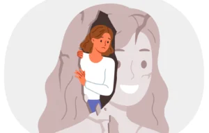 Ilustrasi perempuan terpenjara bahasa
