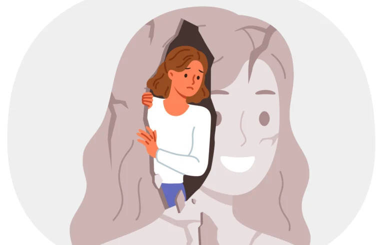 Ilustrasi perempuan terpenjara bahasa