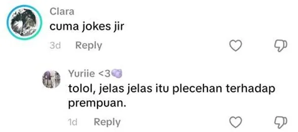 Komentar warganet terkait parodi lagu I Don't Love You dari My Chemical Romance