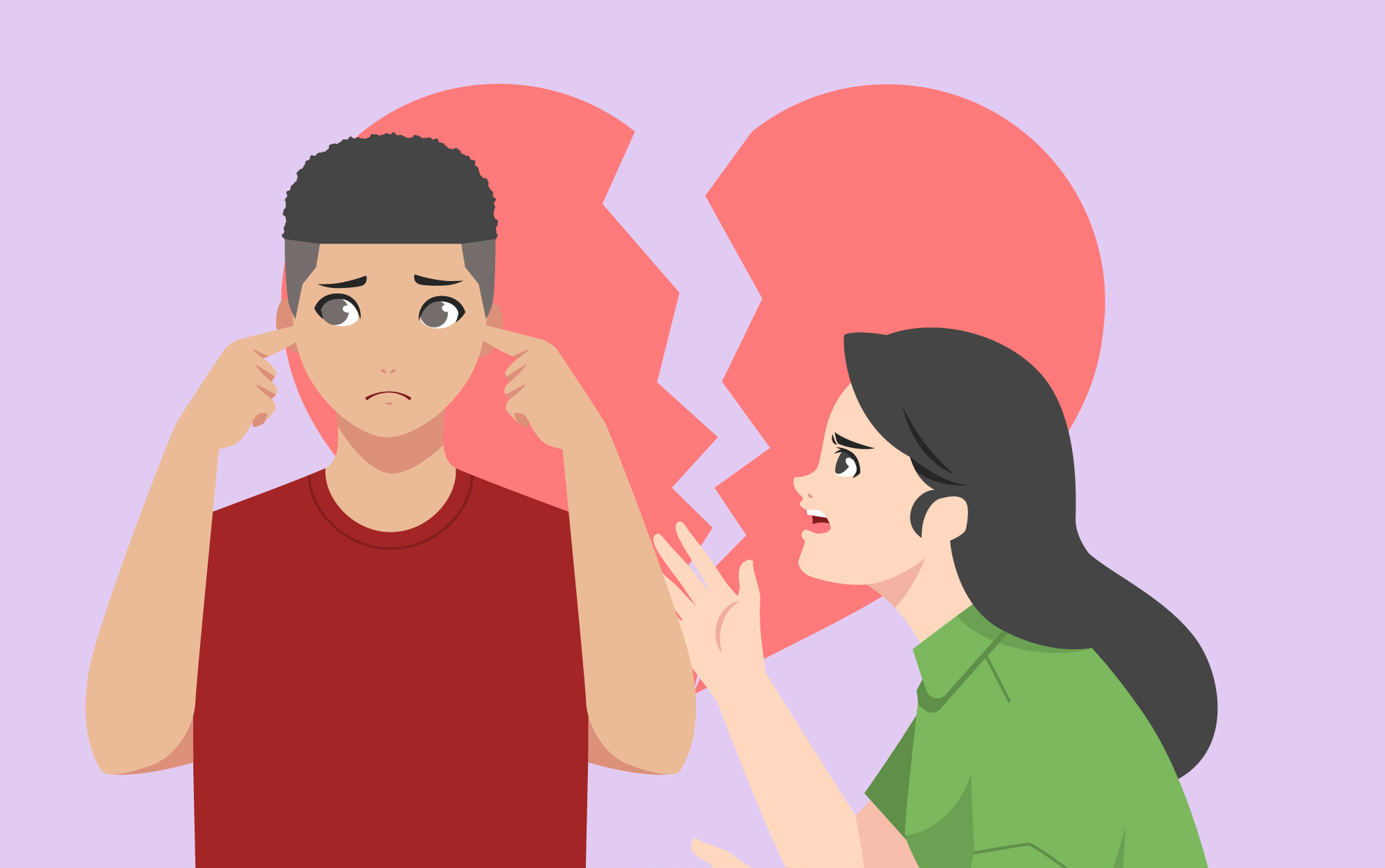 Ilustrasi emotional labor menghadapi cowok labil