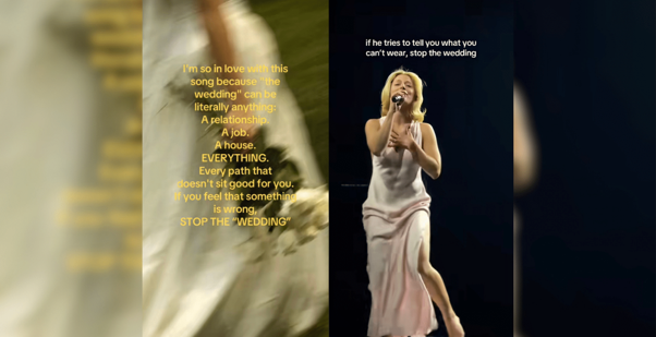 Tren "stop the wedding"